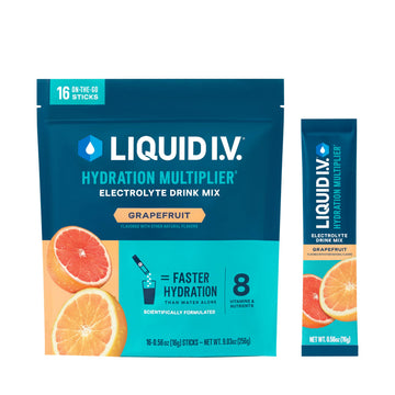 Liquid I.V.® Hydration Multiplier - Grapefruit | Electrolyte Powder Drink Mix | 1 Pack (16 Servings) Liquid I.V.US supplements