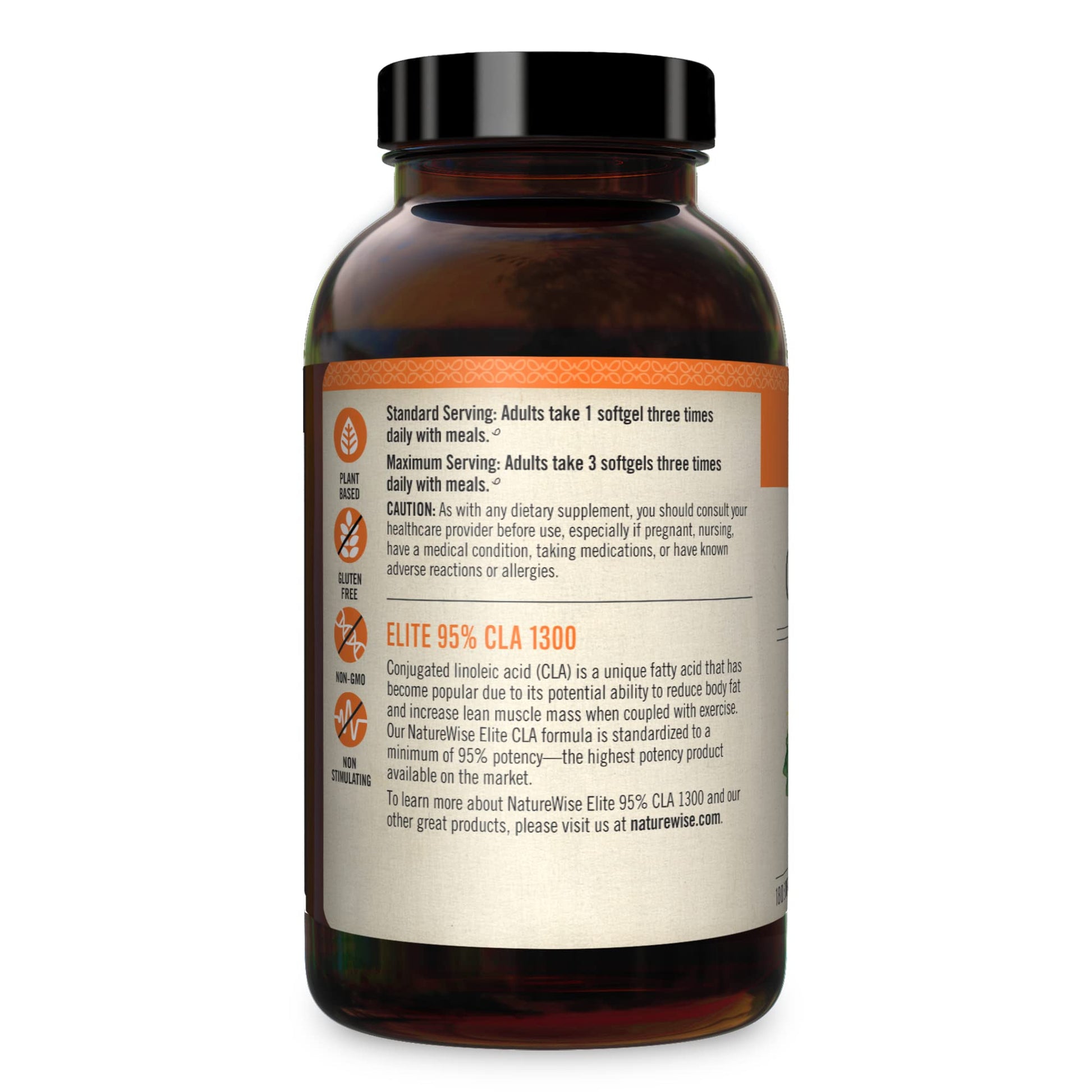 NatureWise Elite CLA 1300 Maximum Potency, 95% CLA Safflower Oil Workout Supplement NatureWiseAu supplements