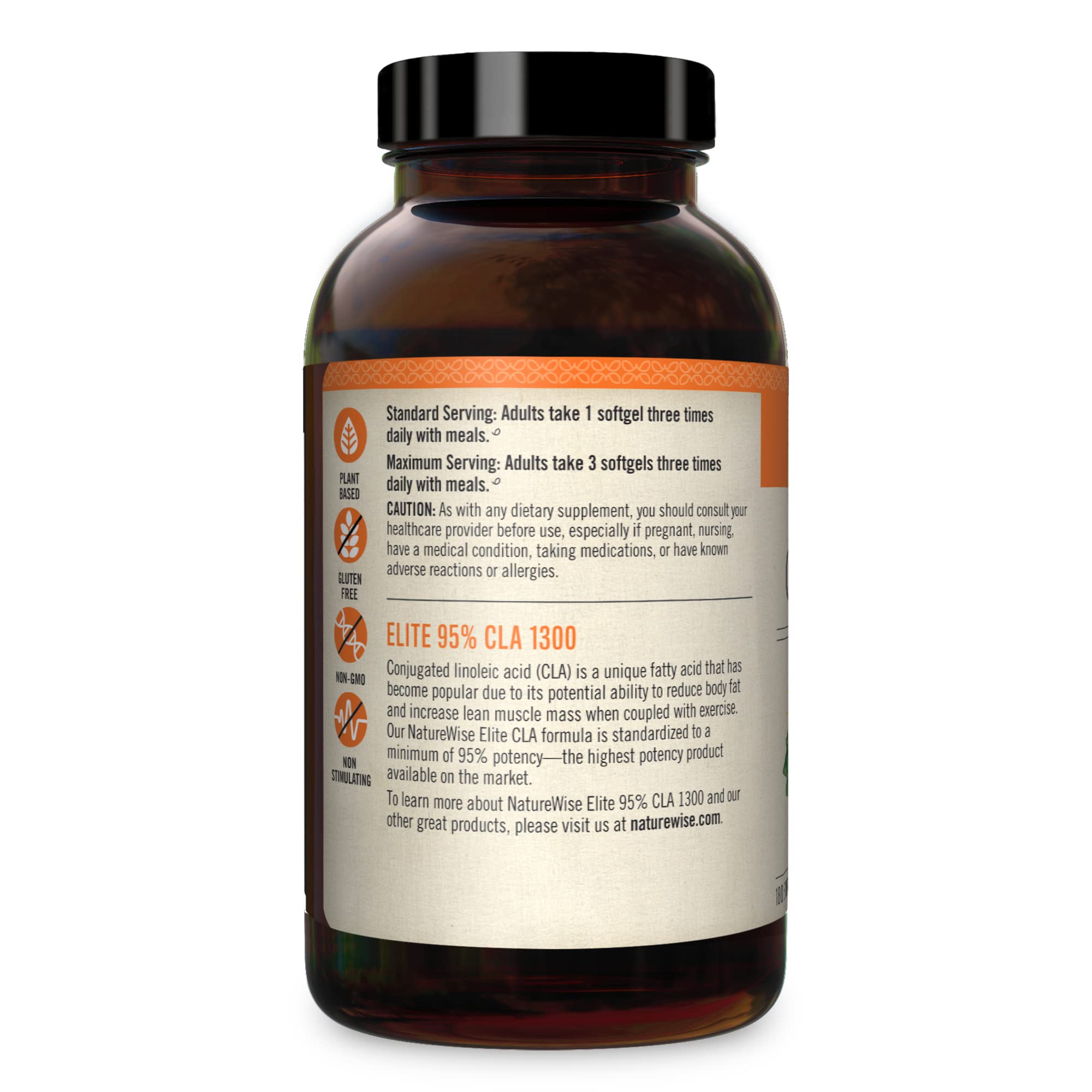 NatureWise Elite CLA 1300 Maximum Potency, 95% CLA Safflower Oil Workout Supplement NatureWiseAu supplements