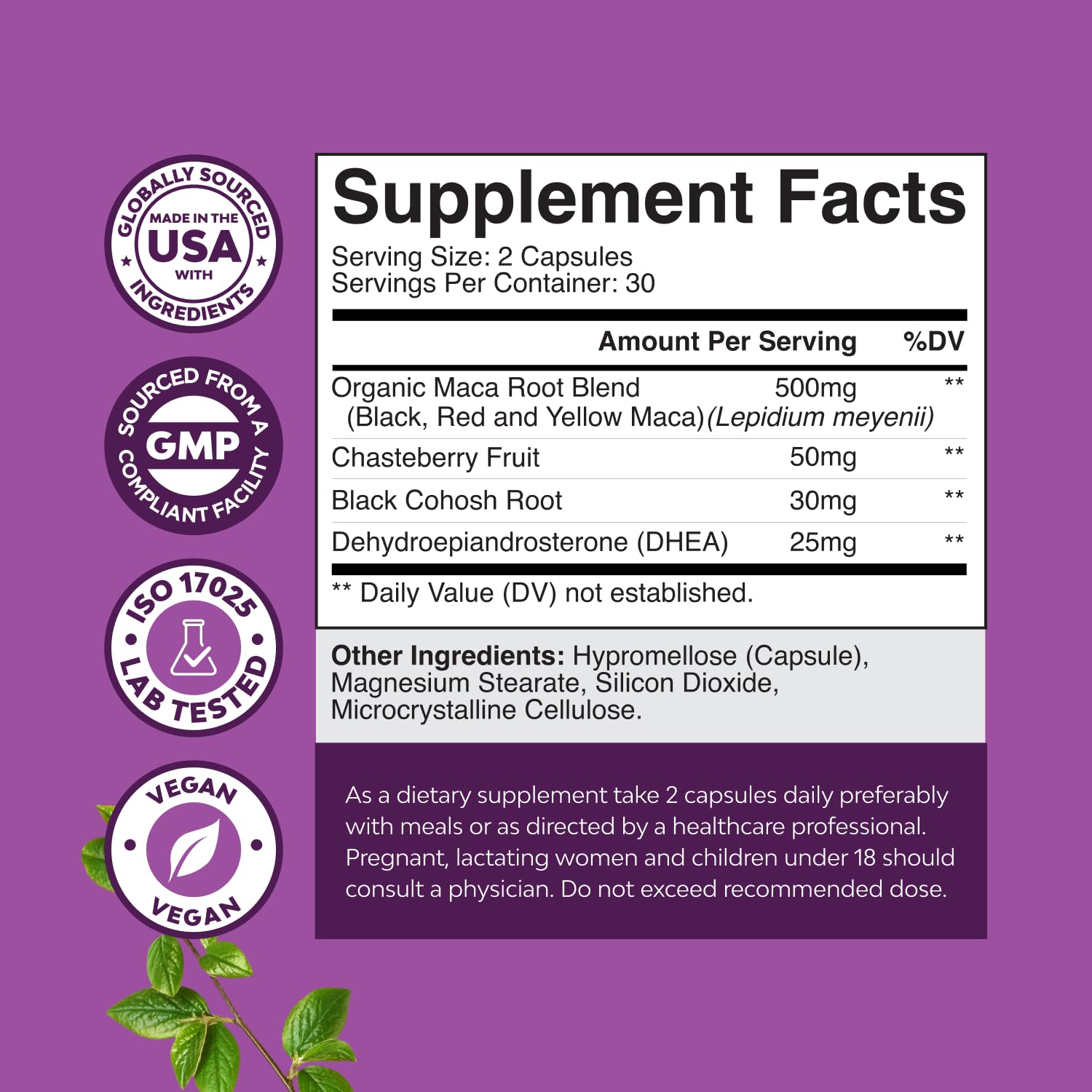 Complete Perimenopause Supplement for Women - Multibenefit Menopause Ease for Women with Maca Root Vitex Berry & Black Cohosh for Hot Flashes Night Sweats Hormone Balance and Mood Support - 60 Count Natures CraftAu supplements