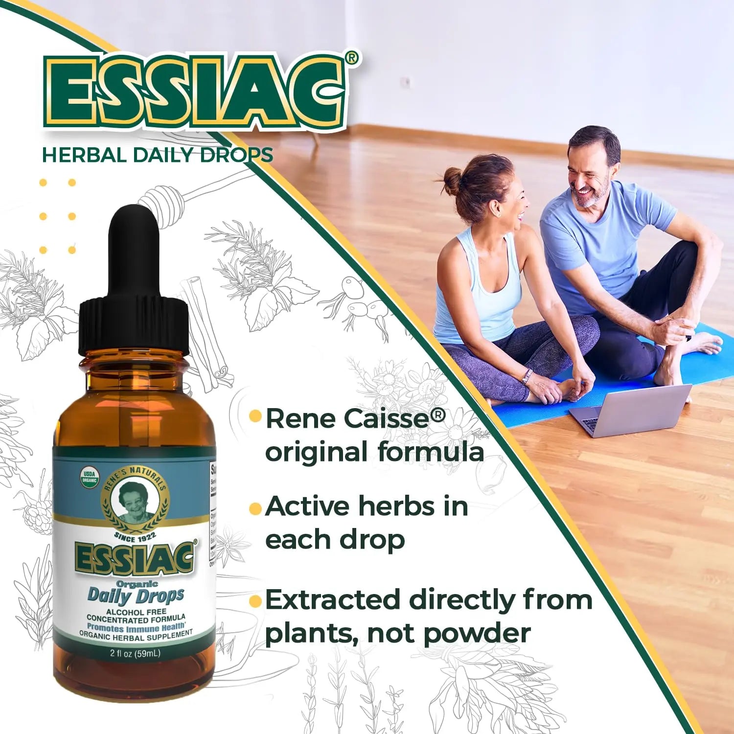 Essiac All-Natural Tea Powder & Organic Wild-Crafted Daily Drops | Detoxify Liver, Blood & Lymph Node EssiacAu supplements
