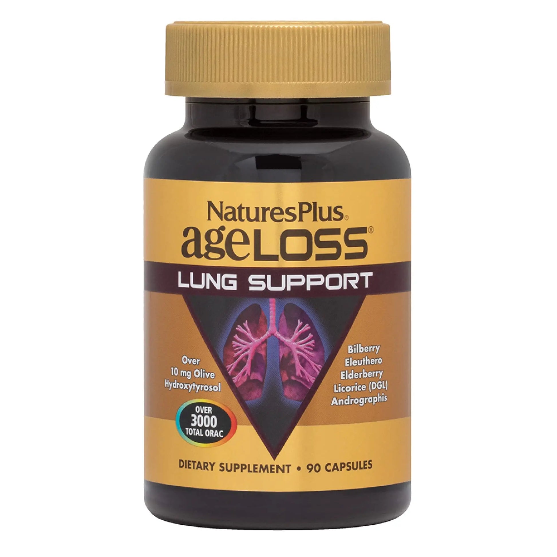 NaturesPlus AgeLoss Lung Support - 90 Capsules - Vegetarian, Gluten Free - 30 Servings NaturesPlusAu supplements