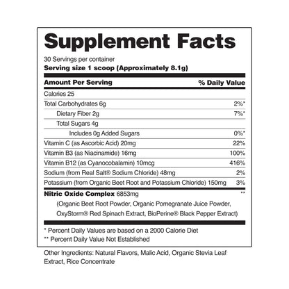 Snap Supplements USDA Organic Beet Root Powder, 3-in-1 Nitric Oxide Supplement Snap SupplementsUS supplements