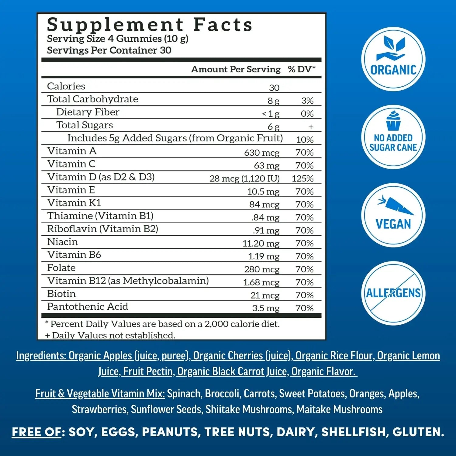 Llama Naturals Multivitamin for Men, Vegan, Organic Gummies with Vitamin D, C and K, Men's Real Fruit Gummy Vitamins Llama NaturalsAu supplements