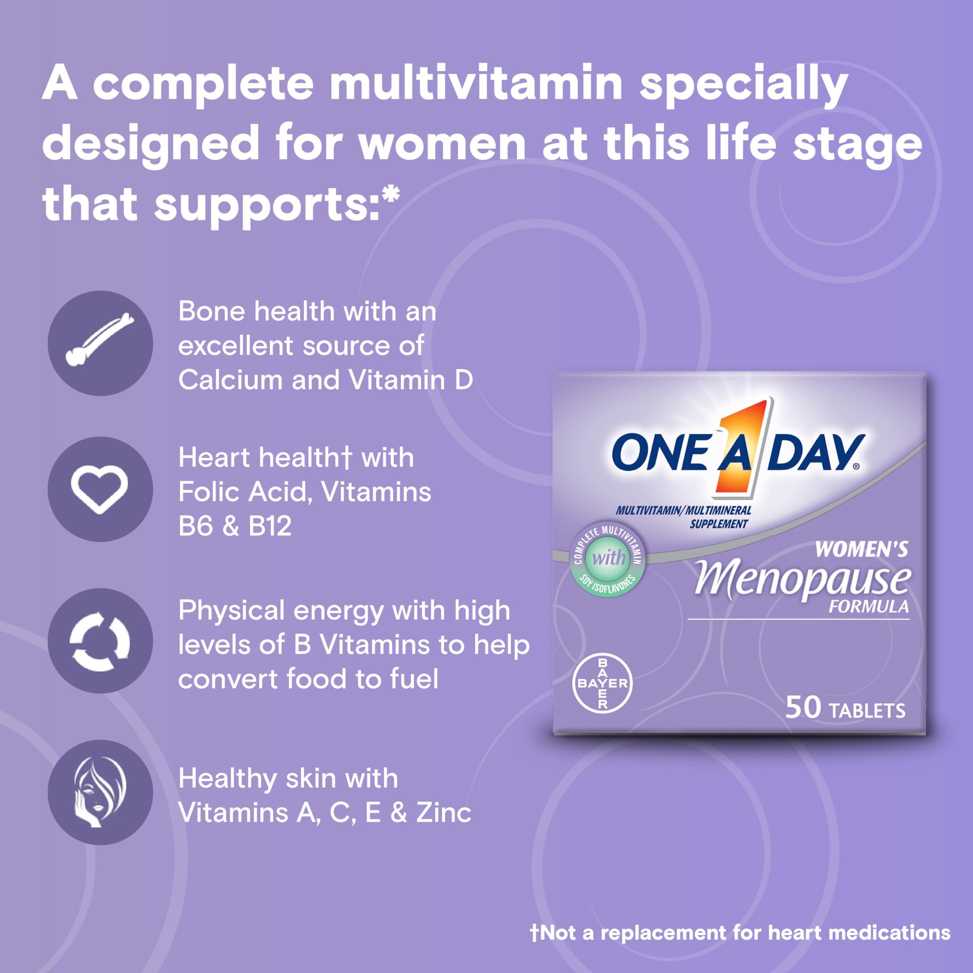 One A Day Women's Menopause Multivitamin with Vitamin A, Vitamin C, Vitamin D, Vitamin E and Zinc ONE A DAYAu supplements