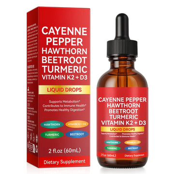Cayenne Pepper Drops, Cayenne Pepper Extract with Herbal Blend - Includes Hawthorn, Beet Root & Turmeric (1Pack) WHLH & WELL-BEINGAu supplements