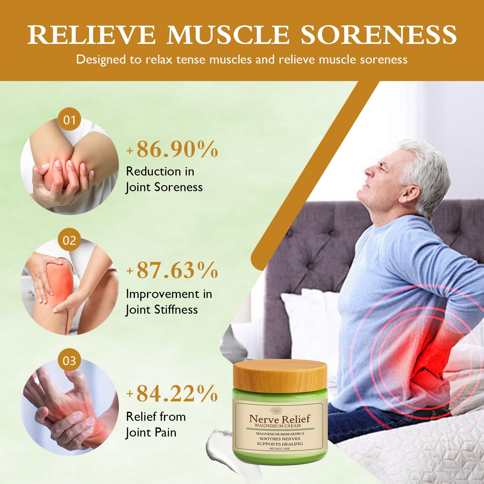 Vincofoo Nerve Relief Magnesium Cream with MSM & Arnica, Soothes Nerves & Daily Soothing Support VincofooAu supplements