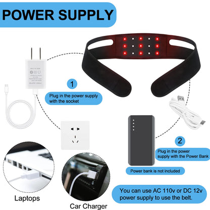 Red Light Therapy Belt for Neck, Infrared Light Therapy Flexible Wearable Wrap Pad LitePowUS supplements
