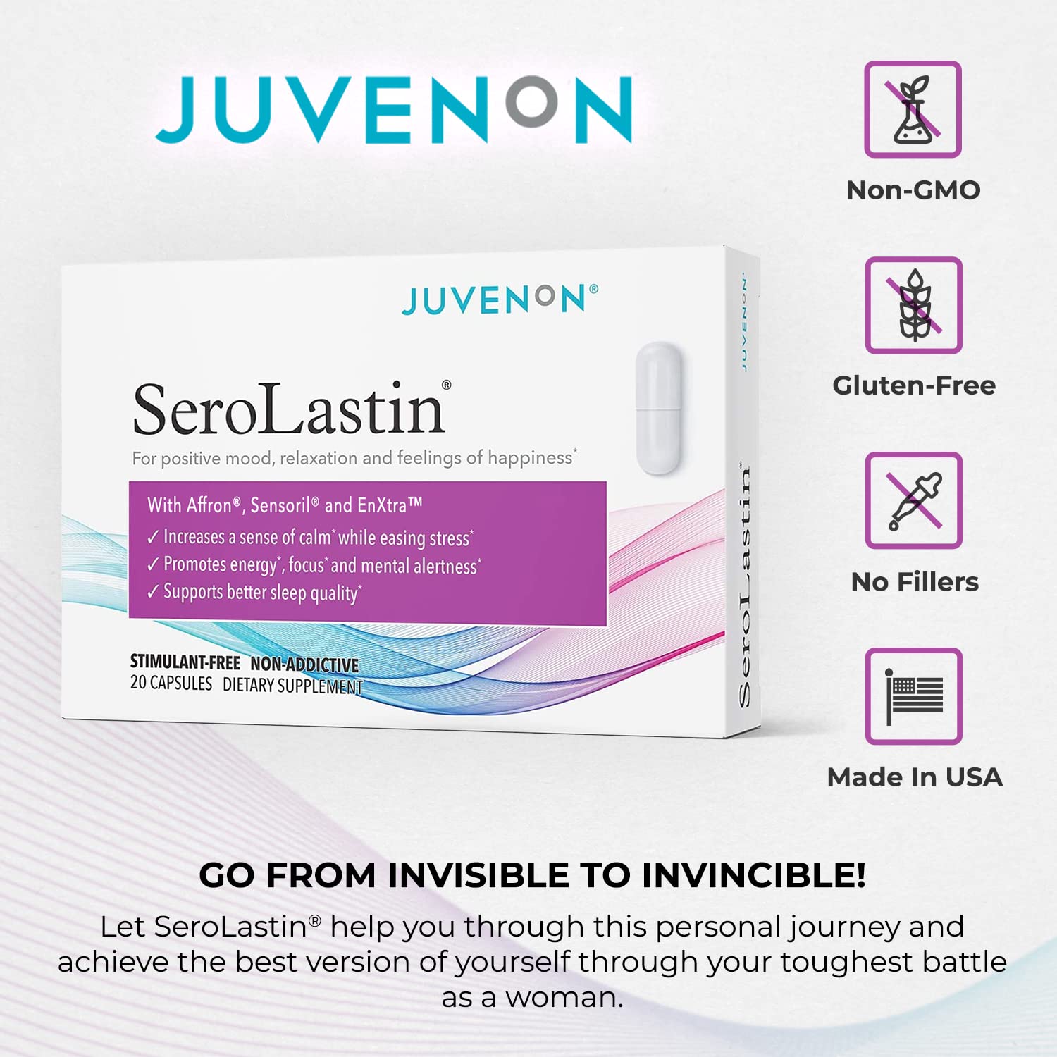 Juvenon Menopause Supplements for Women Mood Support, Hot Flashes Relief, Peri JuvenonUS supplements