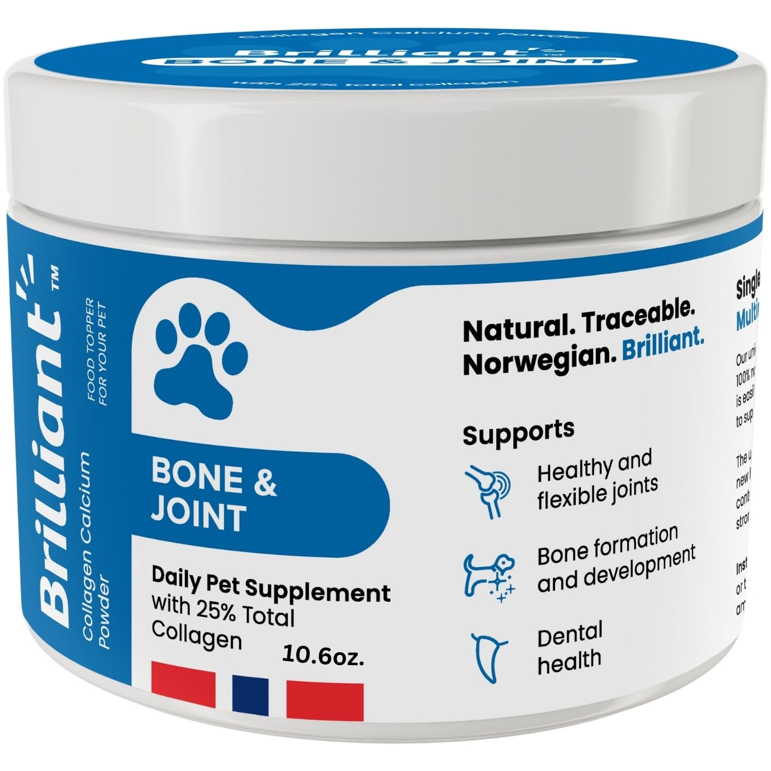 Hofseth BioCare Brilliant Bone & Joint Supplement for Dogs - High Strength Calcium & Collagen Powder for Joint & Hip Support, Essential Supplement for Dog’s of All Ages - 10.6 Oz Hofseth BioCareAu supplements