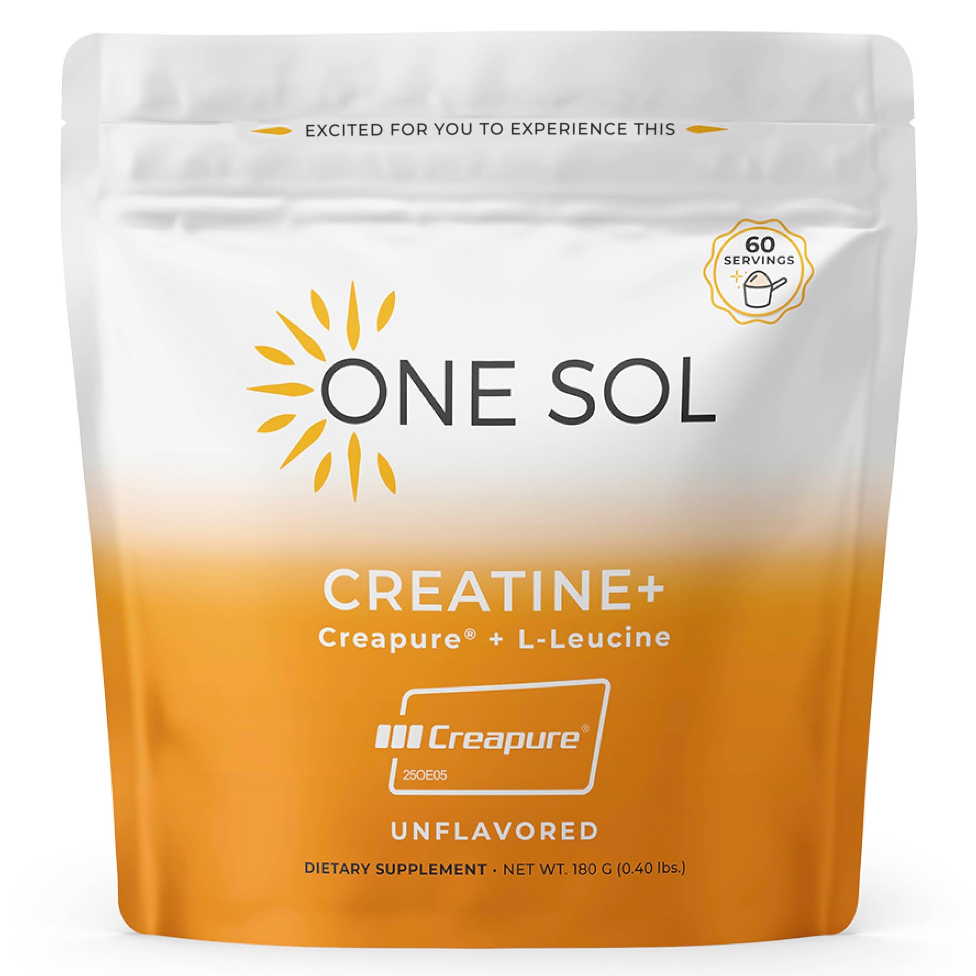 One Sol Creatine for Women, All Natural Women’s Creatine Powder w Creapure & Leucine, Increase Lean Muscle Mass, Reduce Recovery Time, Promotes Brain & Bone Health (Unflavored, 60 Servings) One SolAu supplements