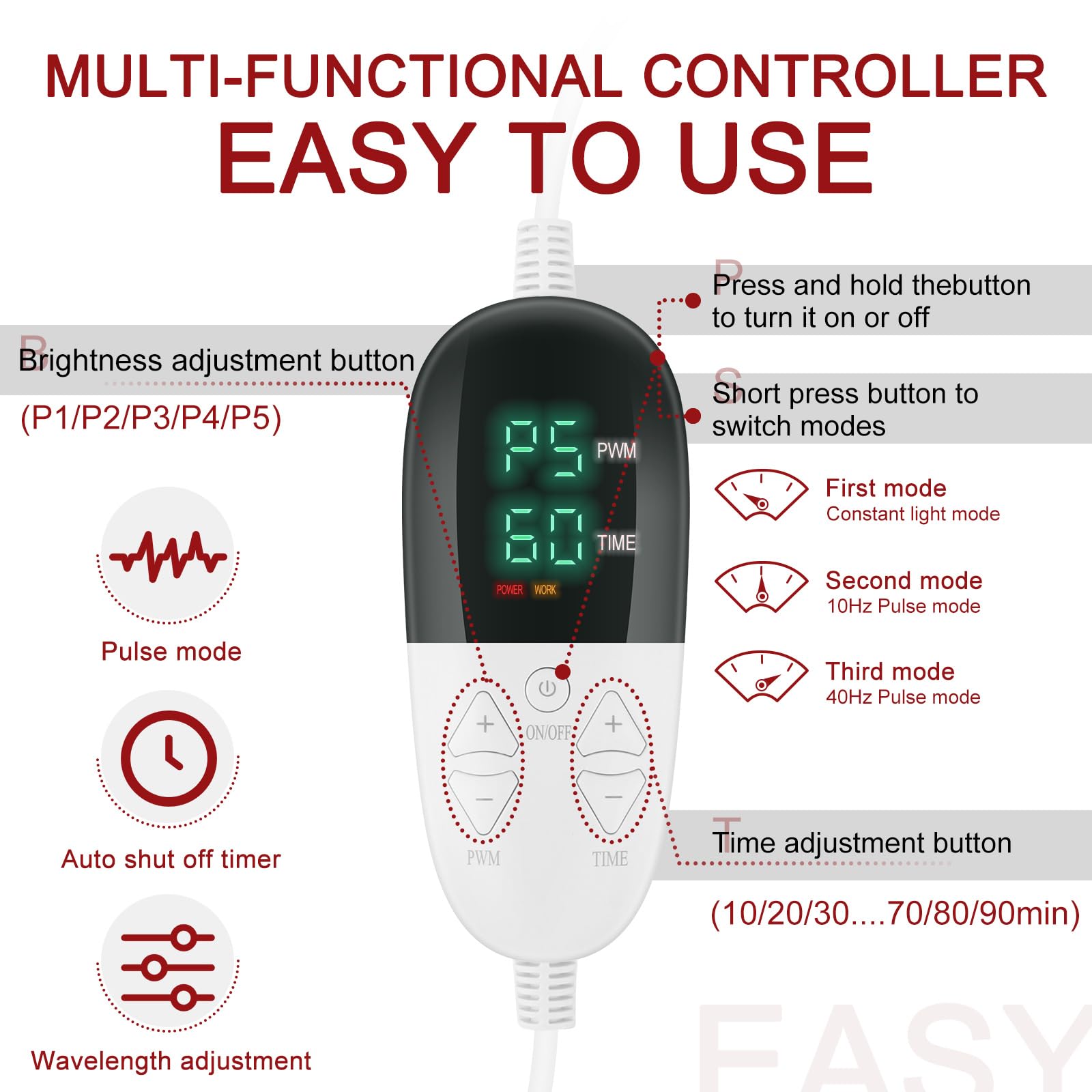 Red Light Therapy Pad 38 * 23.6 in - Red Light Therapy Body, 400 LEDs Using 660nm Red Light RutollmitAu supplements