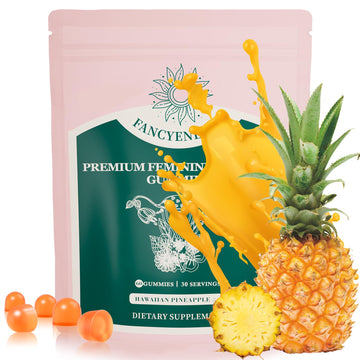 Shytrouy Premium Feminine Balance Gummies for Women, Vaginal Probiotics - pH Balance & Immune Defense Support for Feminine Health, Hawaiian Pineapple Flavor - 60 Count ShytrouyAu supplements