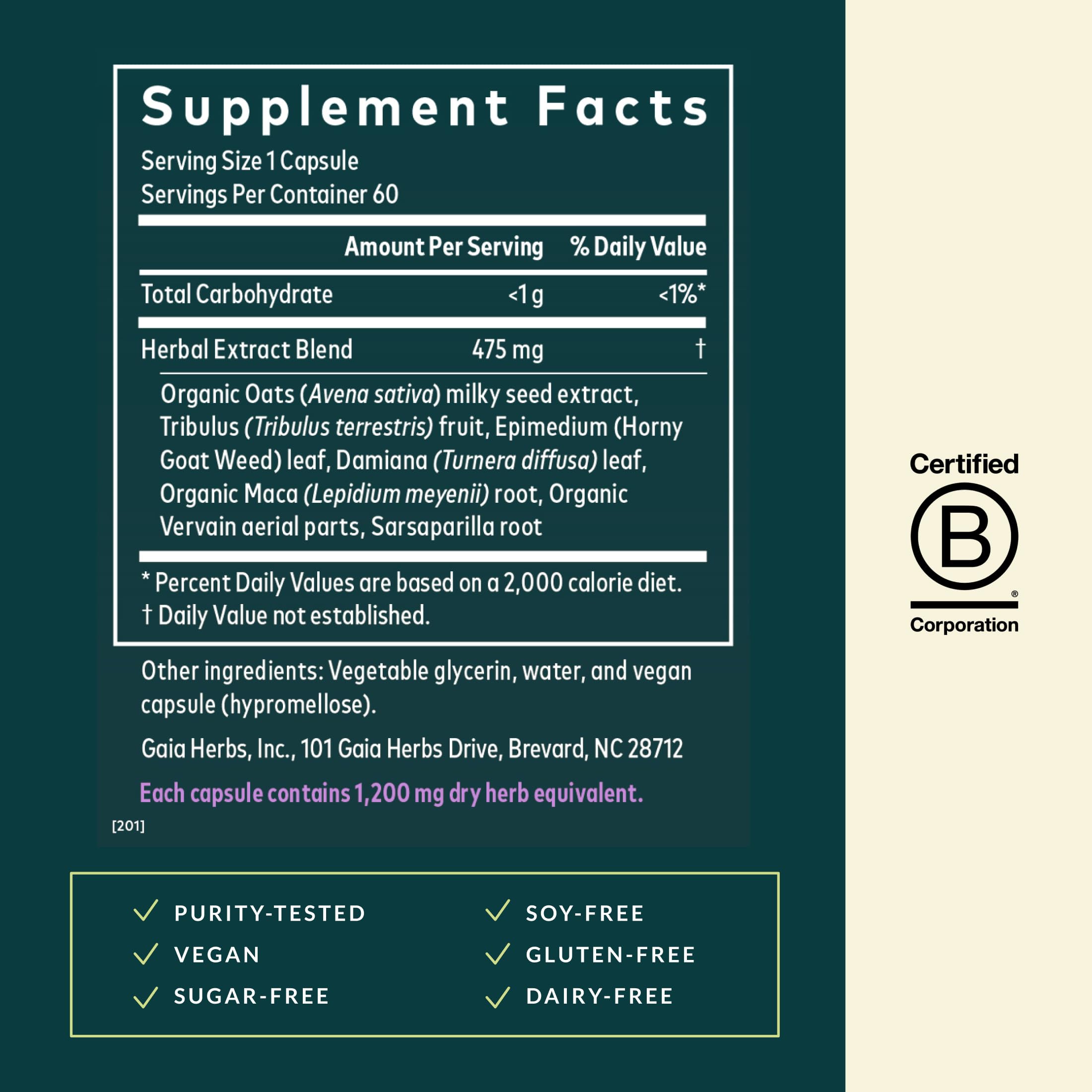 Gaia Herbs Womens Libido - Supports Energy to Maintain Healthy Libido* - with Tribulus & Horny Goat Weed - 60 Vegan Liquid Phyto-Caps (60 Servings) Gaia HerbsAu supplements