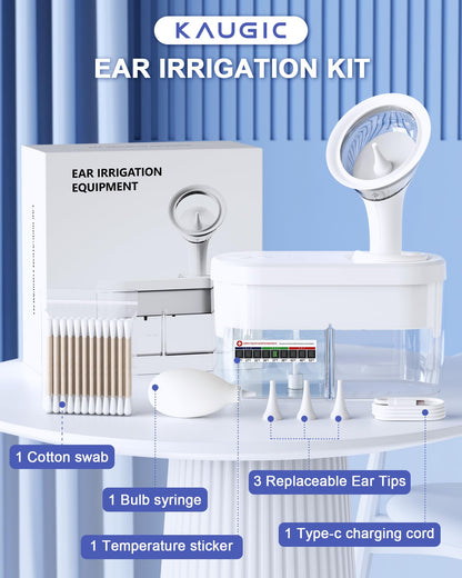 Water Powered Ear Cleaner, Ear Wax Removal Kit with Sewage System KAUGICUS supplements
