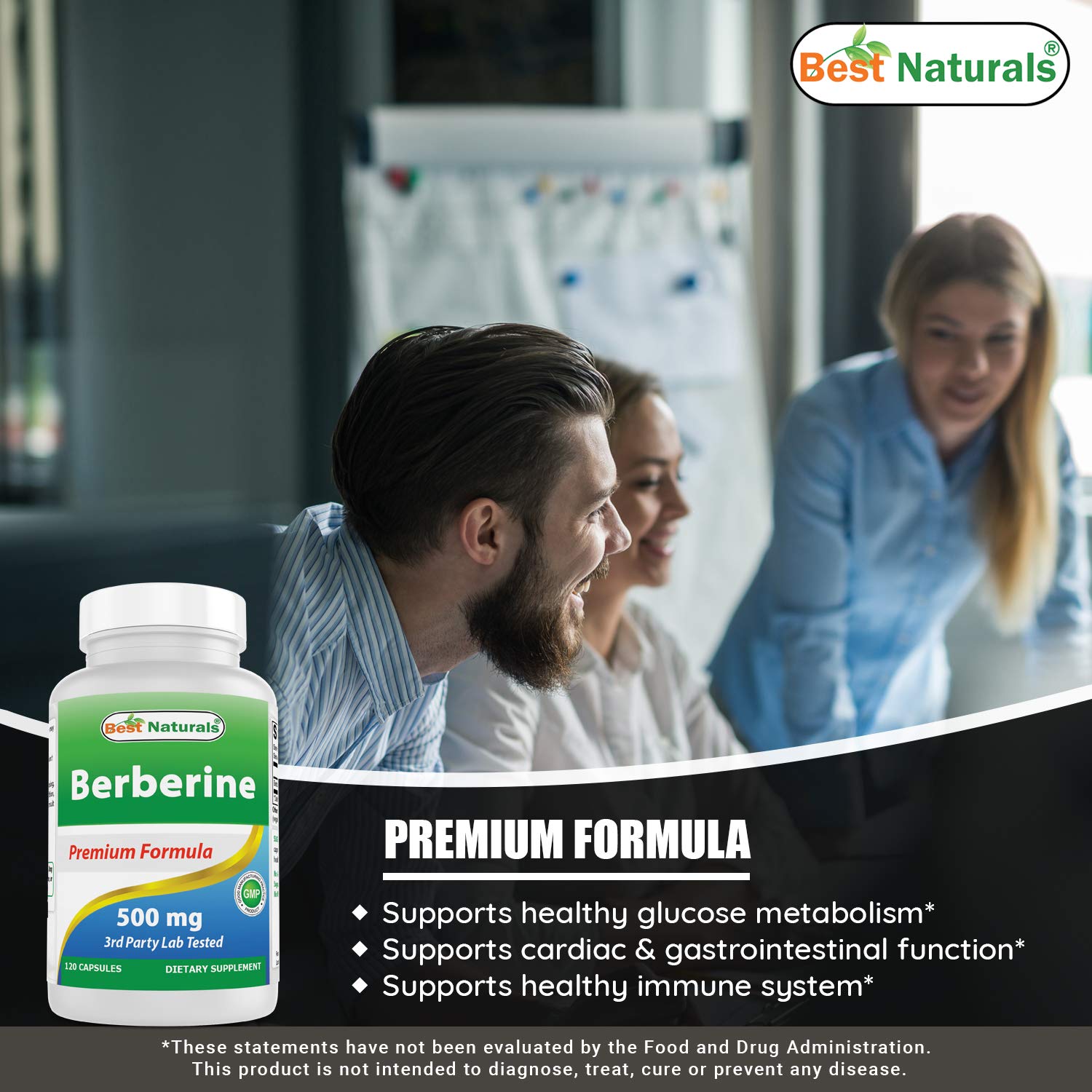 Best Naturals Berberine 500mg 120 Capsules - Supports Immune Function, Cardiovascular Best NaturalsAu supplements