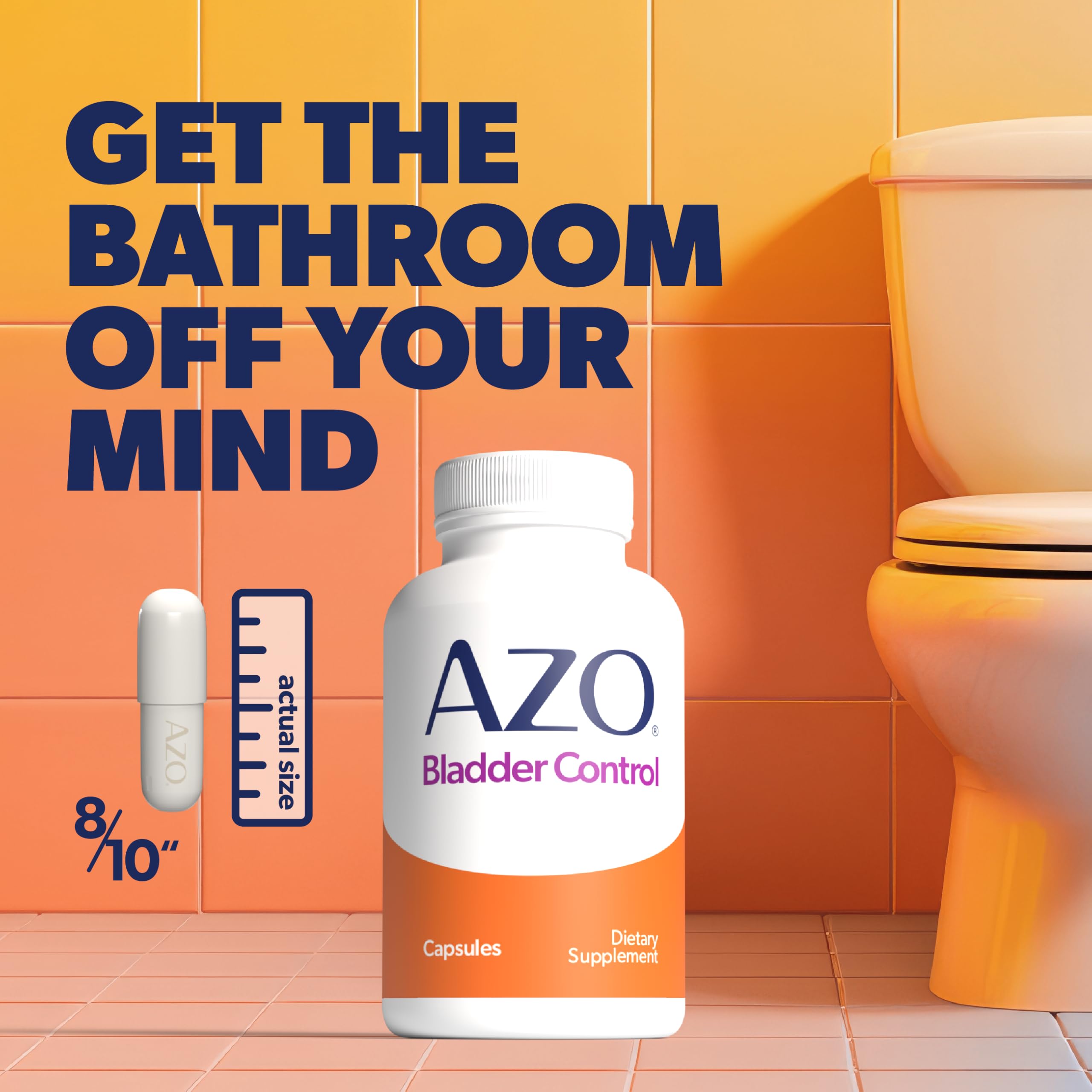 AZO Bladder Control with Go-Less Daily Supplement | Helps Reduce Occasional Urgency, leakage due to laughing, sneezing and exercise††† | 72 Capsules AZOAu supplements