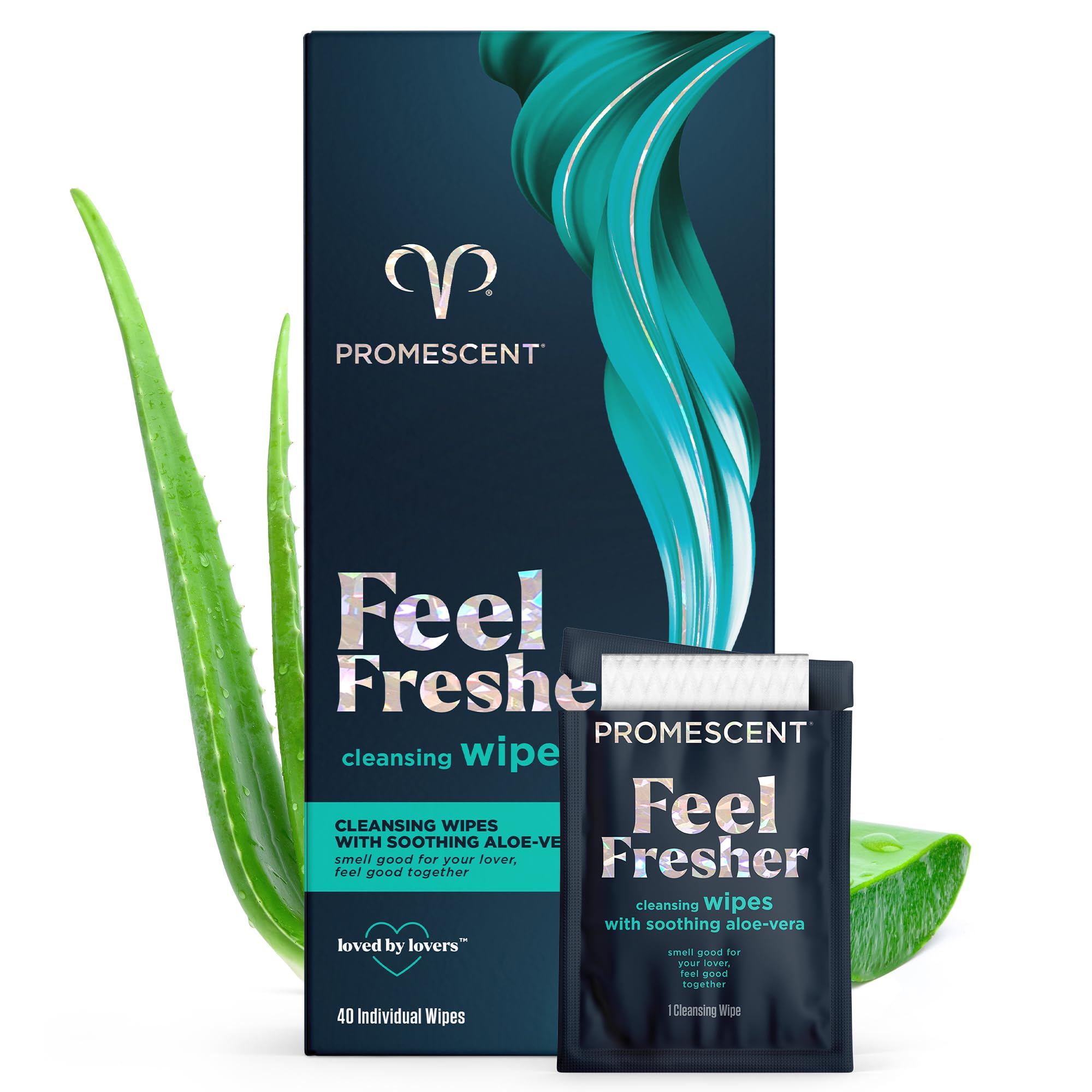 Promescent After Sex Clean Up Wipes Individually Wrapped Made with Aloe Vera, Gentle pH Balanced Formula Sex Wipes for Men, Women & Couples (40 Count) PromescentAu supplements