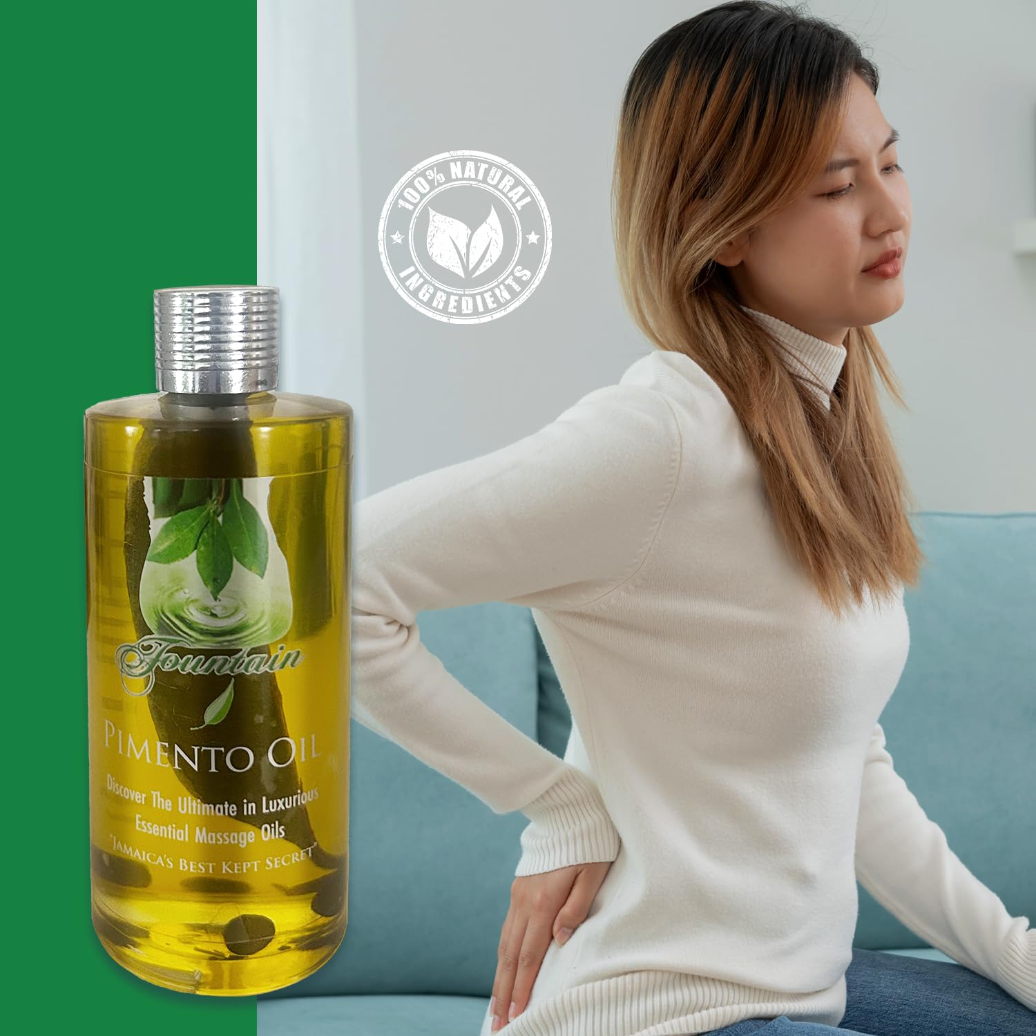 Fountain Pimento Oil 3.5oz for Natural Massage Therapy, Muscle Relief Oil FountainAu supplements