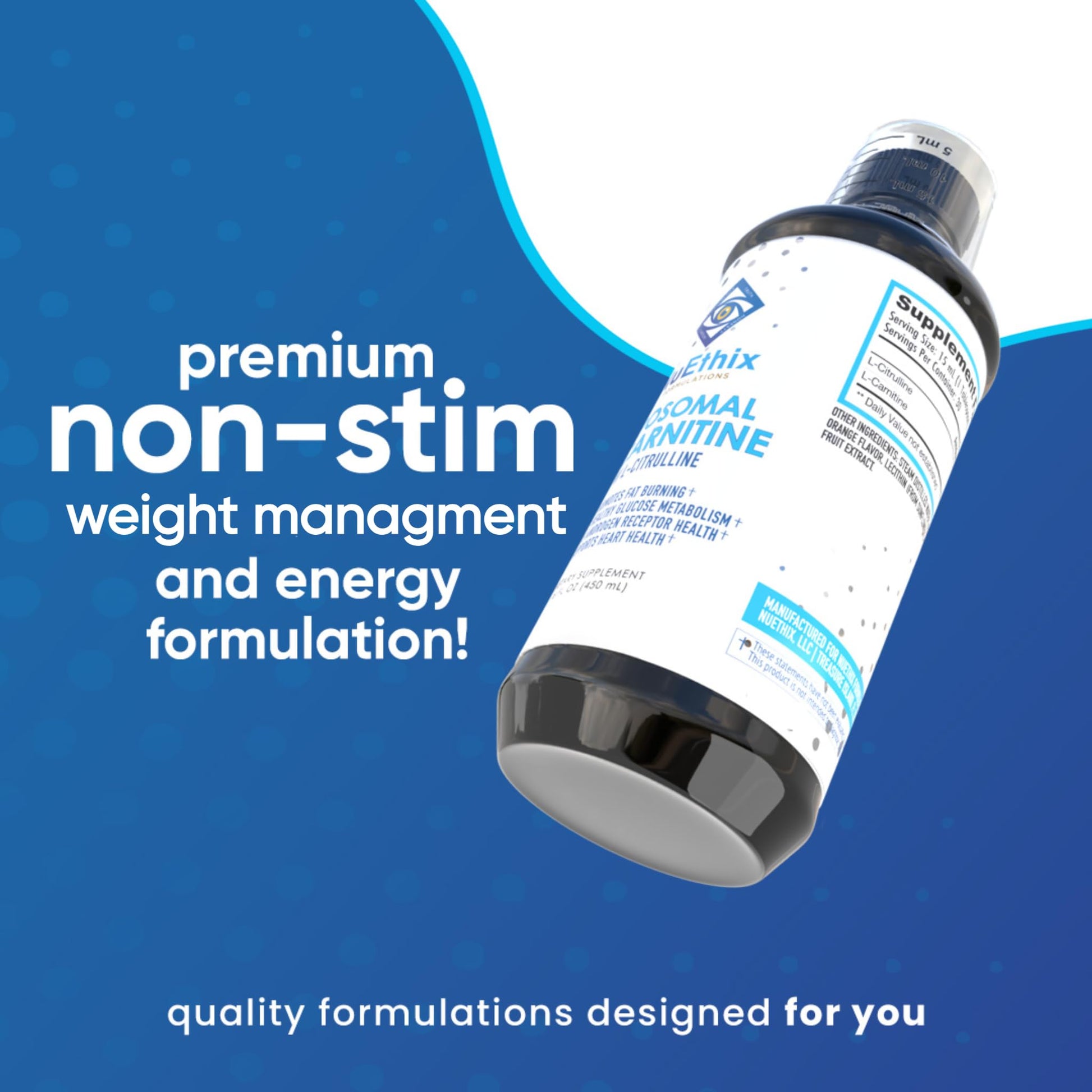 NuEthix Formulations Lipsomal L-Carnitine Supplement 600mg with L-Citrulline 1000mg NuEthix FormulationsUS supplements