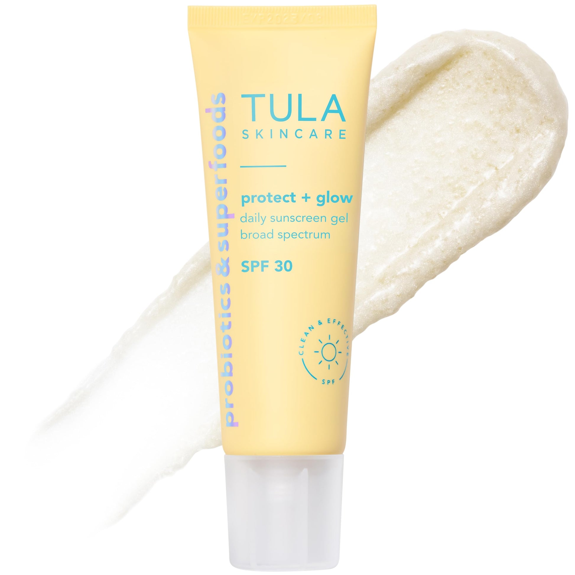 TULA Skin Care Protect + Glow Daily Sunscreen - Gel, Broad Spectrum SPF 30, Skincare-First, Non-Greasy, Non-Comedogenic and Reef-Safe with Pollution and Blue Light Protection, Regular, 1.7 fl oz. TULAAu supplements