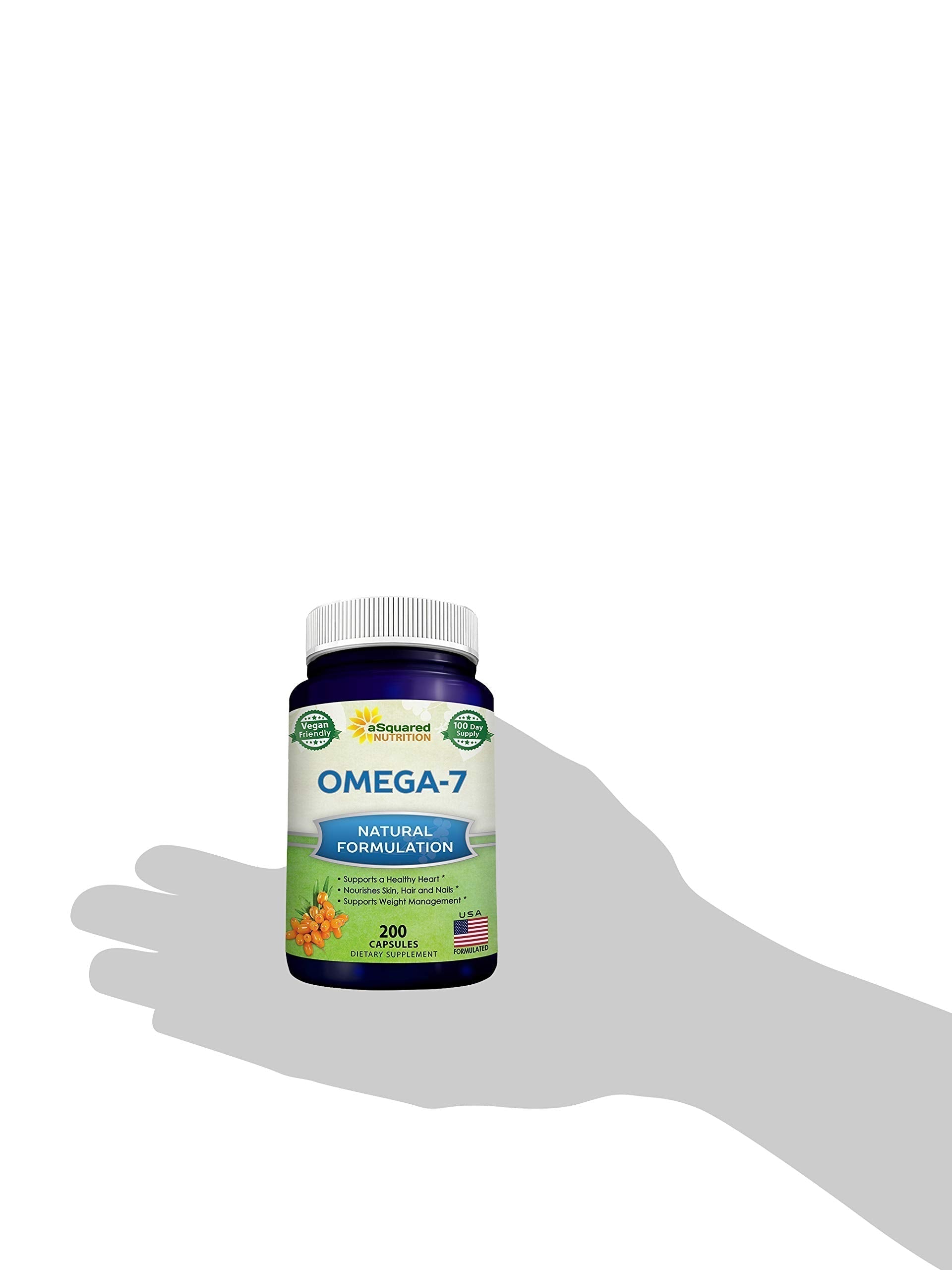 aSquared Nutrition Purified Omega 7 Fatty Acids-200 Capsules from Natural Sea Buckthorn aSquared NutritionAu supplements