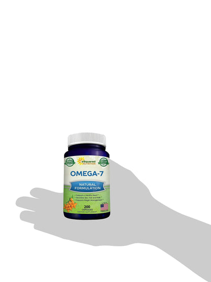 aSquared Nutrition Purified Omega 7 Fatty Acids-200 Capsules from Natural Sea Buckthorn aSquared NutritionUS supplements