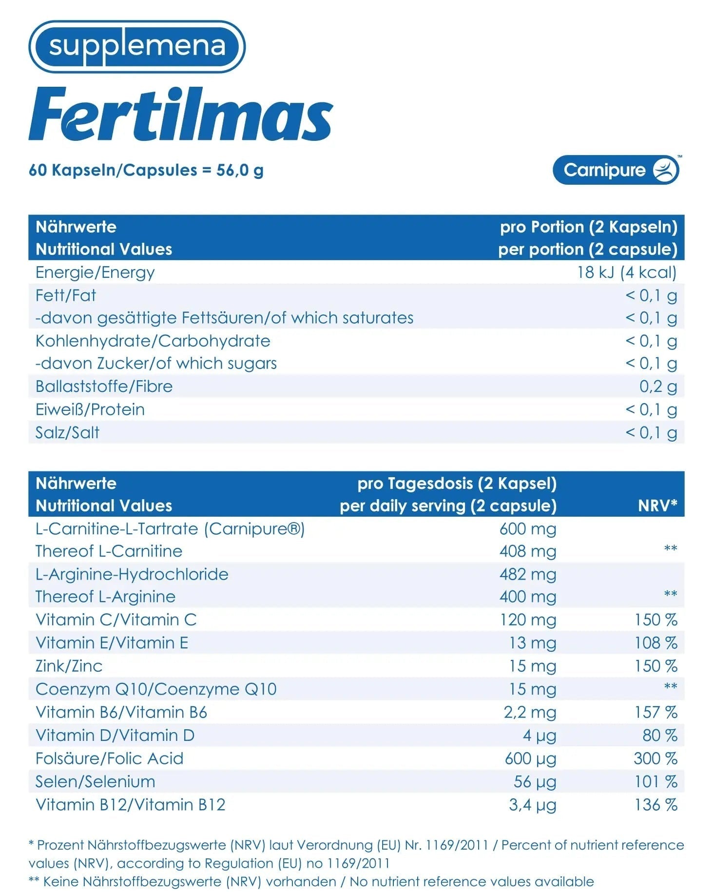 Fertilmas Natural Fertility Support for Men | L-Carnitine, Zinc, Vitamin D3, and Folic Acid | Couples TTC Supplement for Reproductive Health | SupplemenaAu supplements