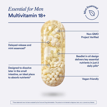 Ritual Multivitamin for Men 18+ with Zinc, Vitamin A and D3 for Immune Function Support*, Omega-3 DHA, B12, K2 RitualUS supplements