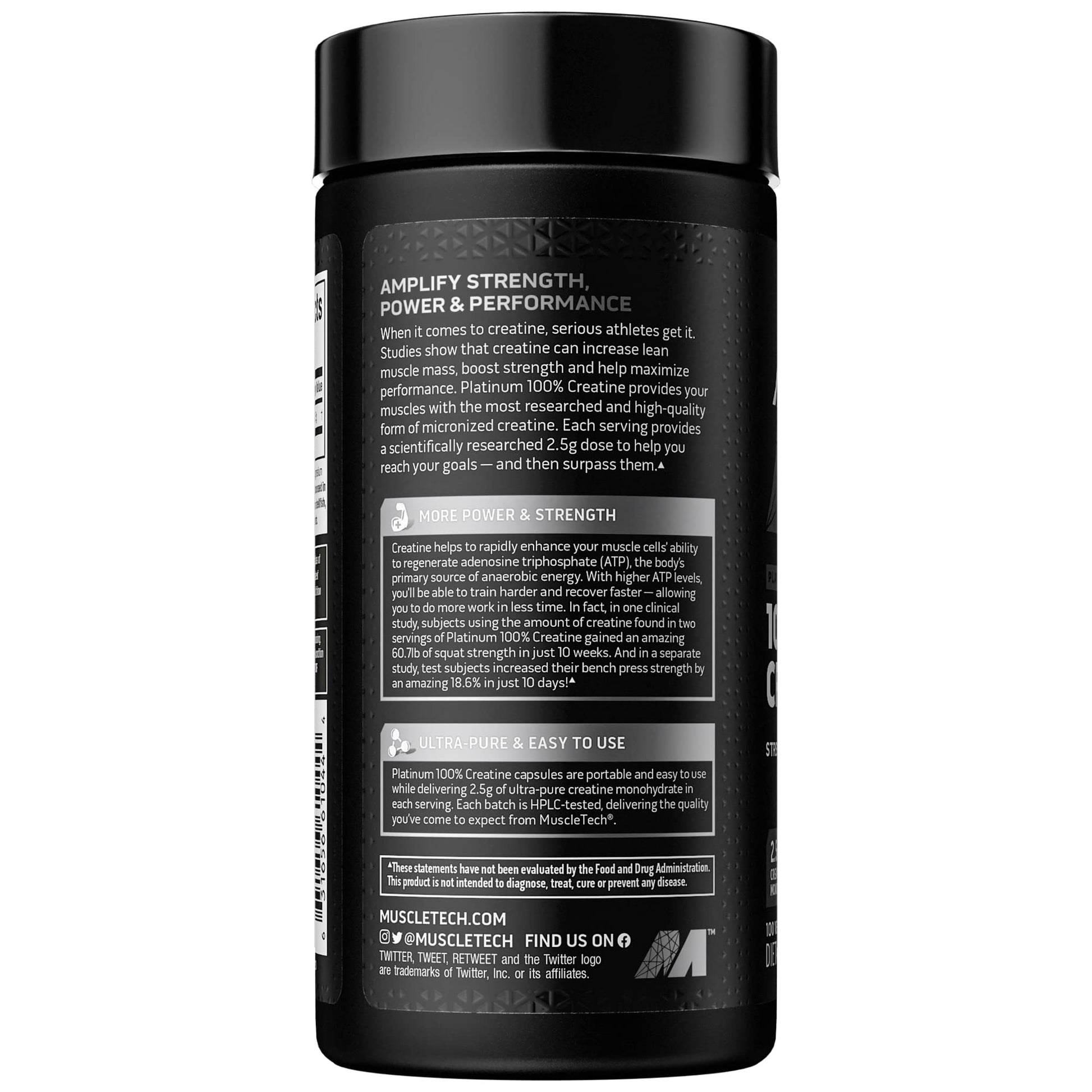 MuscleTech Platinum 100% Creatine Pills | Creatine Monohydrate Pill| | Muscle Recovery MuscleTechUS supplements