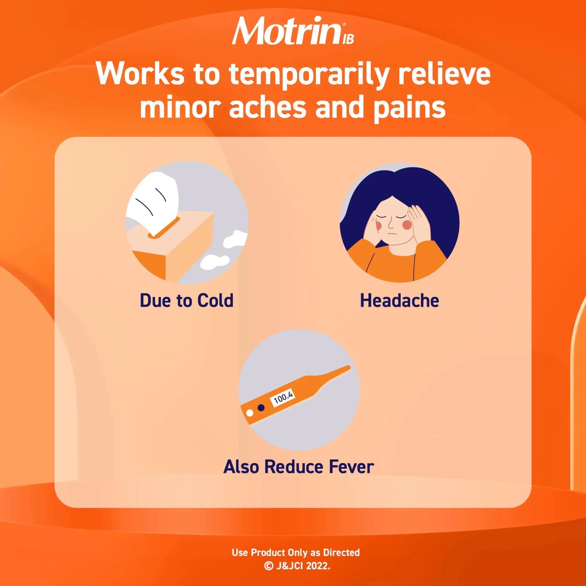 Motrin IB, Ibuprofen 200mg Tablets, Pain Reliever & Fever Reducer for Muscular Aches, Headache, Backache, Menstrual Cramps & Minor Arthritis Pain, NSAID, 100 Ct MotrinAu supplements