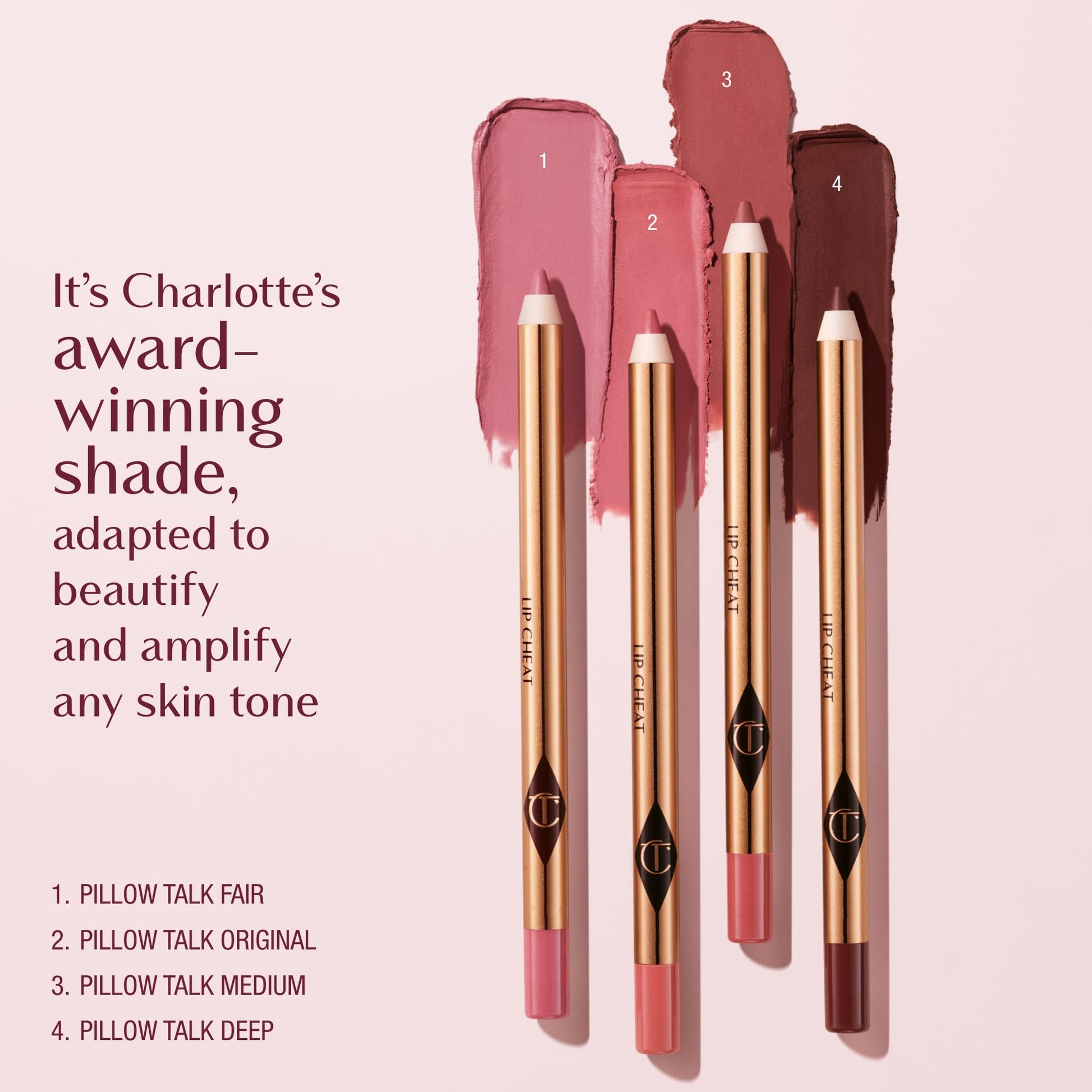 Charlotte Tilbury Lip Cheat Lip Liner Pencil - Gives Lips a Fuller-Looking, Defined Pout - Enriched with Jojoba Oil & Hyaluronic Acid - Waterproof, Smudge-Proof & Transfer-Proof - Pillow Talk Medium Charlotte TilburyAu supplements