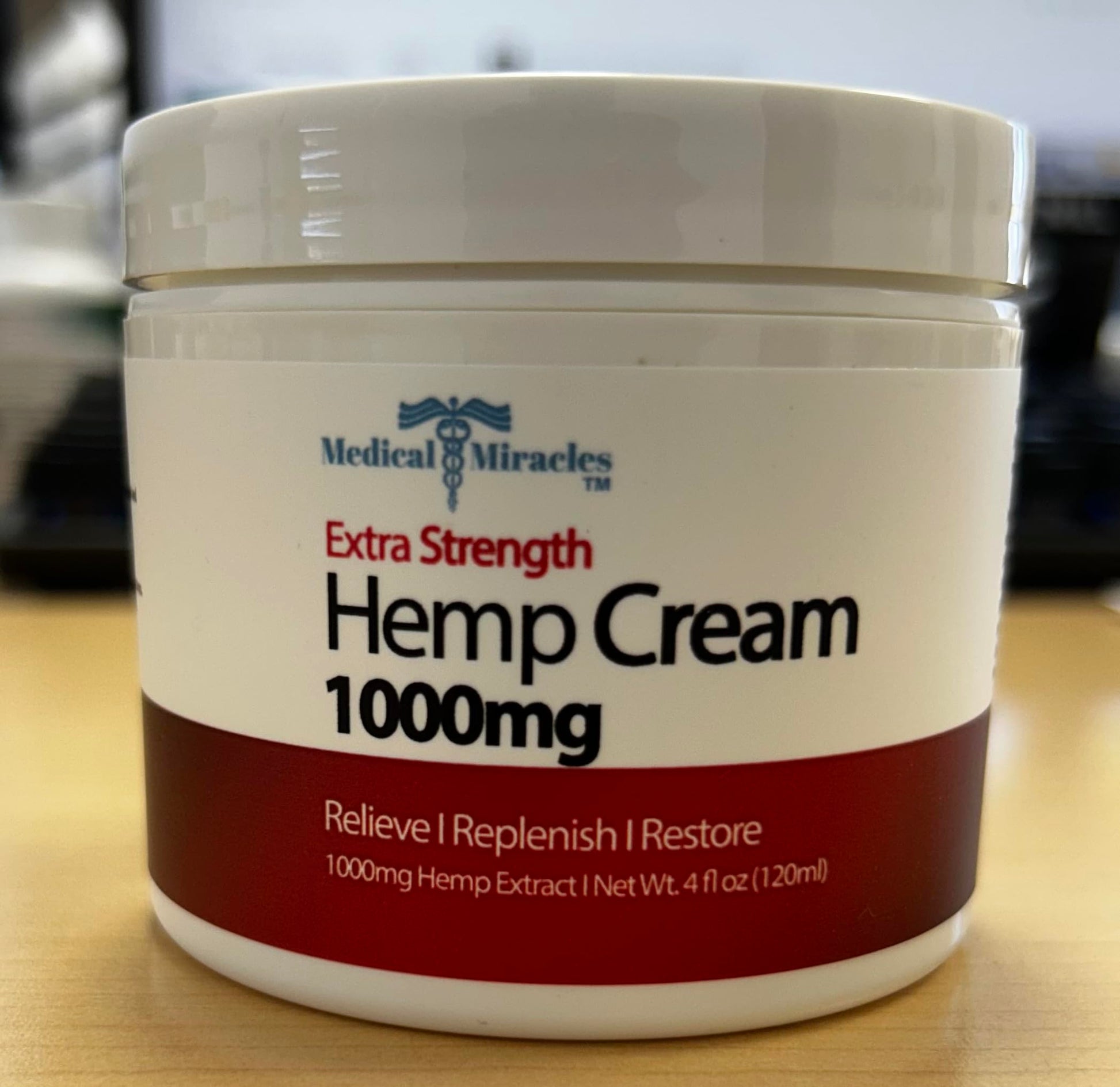 Medical Miracles Hemp Cream - Ideal for Hips, Joints, Neck, Back, Elbows, Fingers, Hands, and Knees (1000mg) Now NEW 4OZ Size Medical MiraclesAu supplements