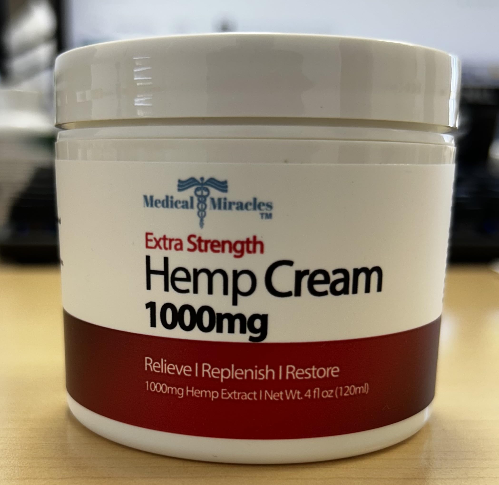 Medical Miracles Hemp Cream - Ideal for Hips, Joints, Neck, Back, Elbows, Fingers, Hands, and Knees (1000mg) Now NEW 4OZ Size Medical MiraclesAu supplements