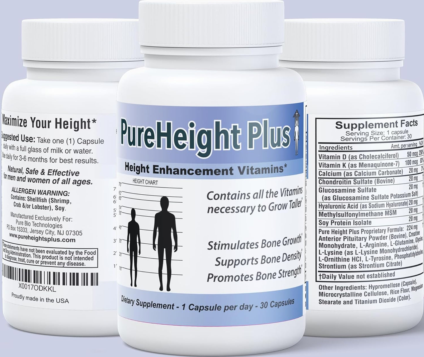 PureHeight Plus Height Enhancement Vitamins PURE BIOTECHNOLOGIESUS supplements