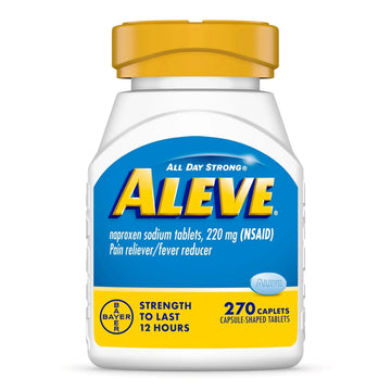 Aleve Pain Reliever & Fever Reducer Naproxen Sodium Caplets, Body Pain Relief, 270 Count AleveAu supplements