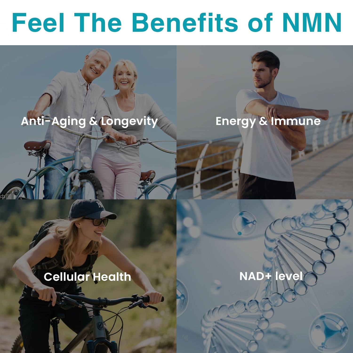Vegan NMN Supplement 500mg, Higher Absorption - 99% Pure NMN (Nicotinamide Mononucleotide)for NAD+, Cellular Energy Immune Muscle, Anti-Aging & Longevity, Stabilized NMN - 60 Capsules (60 Days Supply) NivantavAu supplements