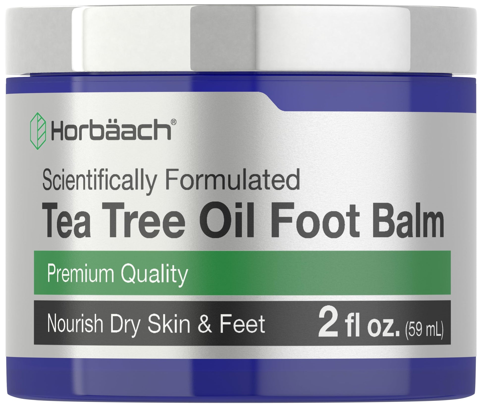 Tea Tree Oil Foot Balm | 2 oz | Moisturizes and Nourishes Dry Skin & Feet | Scientifically HorbäachUS supplements