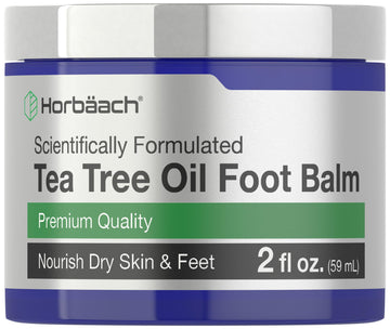 Tea Tree Oil Foot Balm | 2 oz | Moisturizes and Nourishes Dry Skin & Feet | Scientifically HorbäachUS supplements
