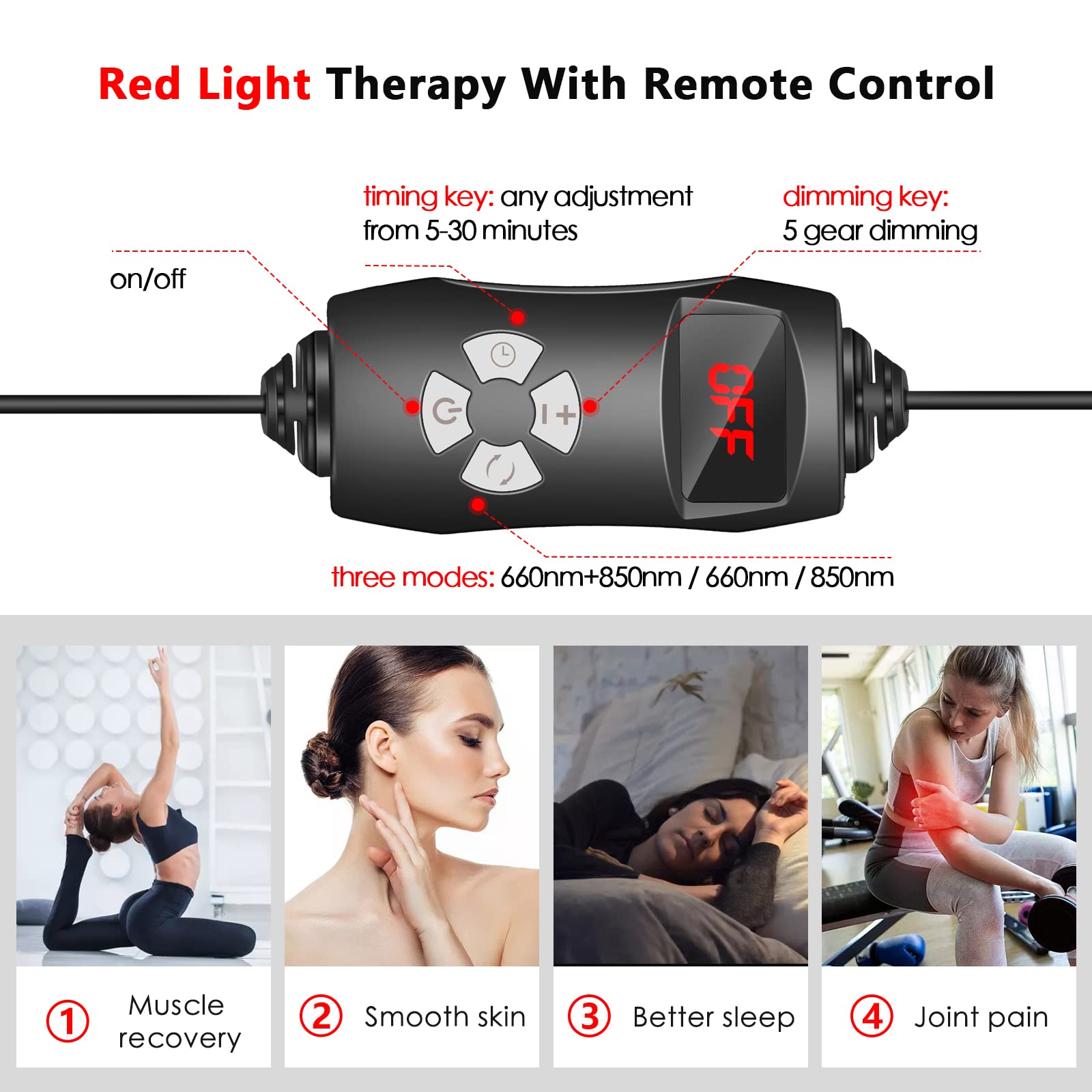 RUISQM Red Light Therapy Lamp, Infrared Light Therapy with Stand - 660nm Redlight & 850nm RUISQMAu supplements