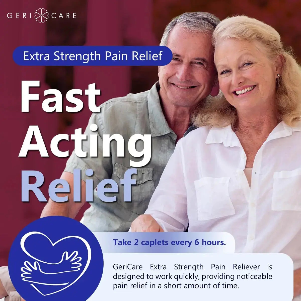 GeriCare Pain Reliever Extra Strength Caplets – 100 Count – Acetaminophen 250mg, Aspirin 250mg (NSAID), Caffeine 65mg – Powerful Triple-Action Formula for Headaches, Migraines & Minor Aches (2 Pack) GeriCareAu supplements