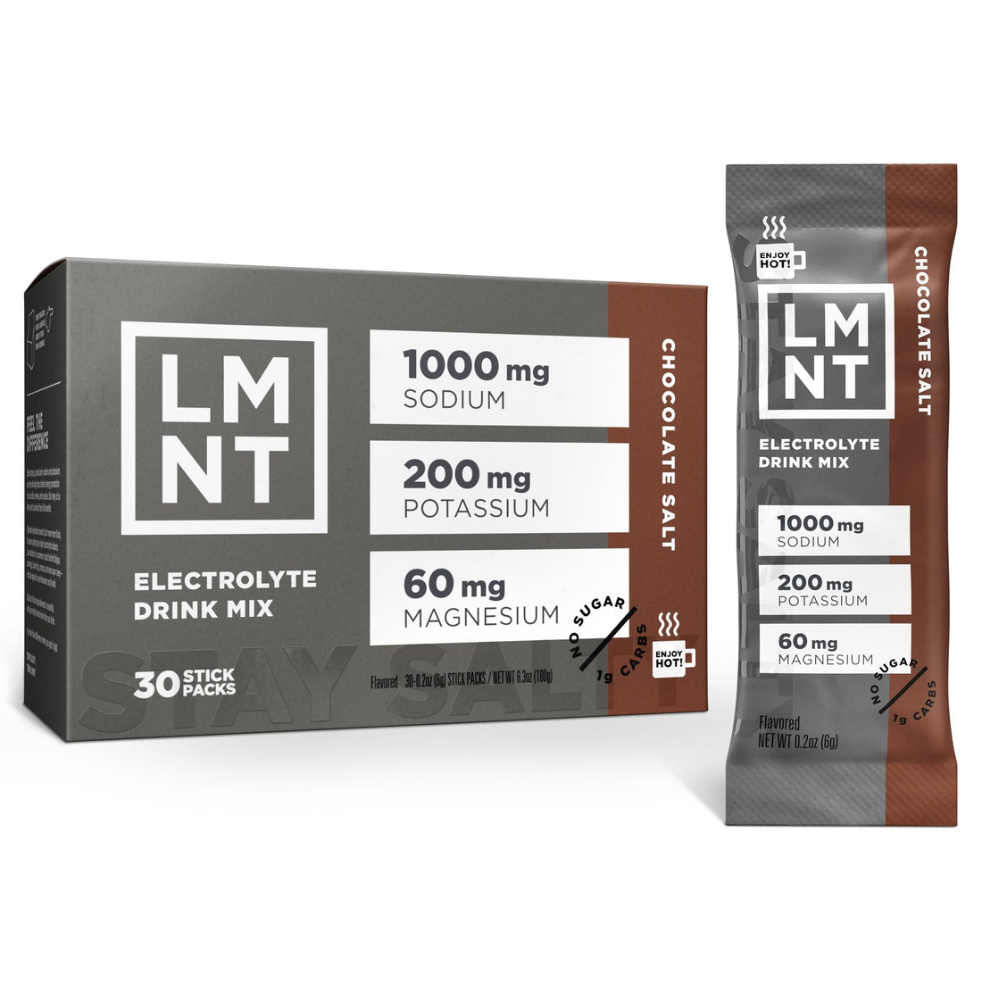 LMNT Zero Sugar Hot Chocolate or Coffee Mixer - Chocolate Salt | Drink Mix | 30-Count Drink LMNTUS supplements