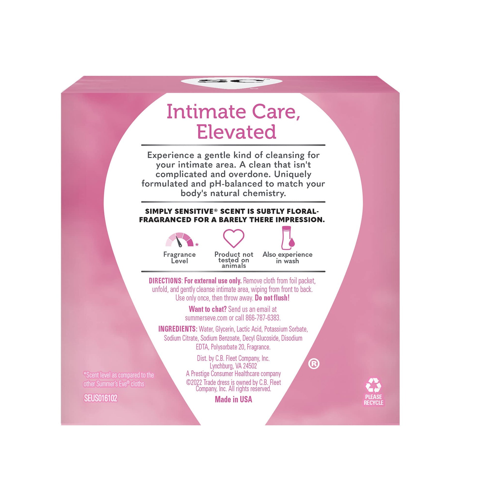 Summer's Eve Feminine Cleansing Wipes, Simply Sensitive, 16 Count, 3 Pack Summer's EveAu supplements