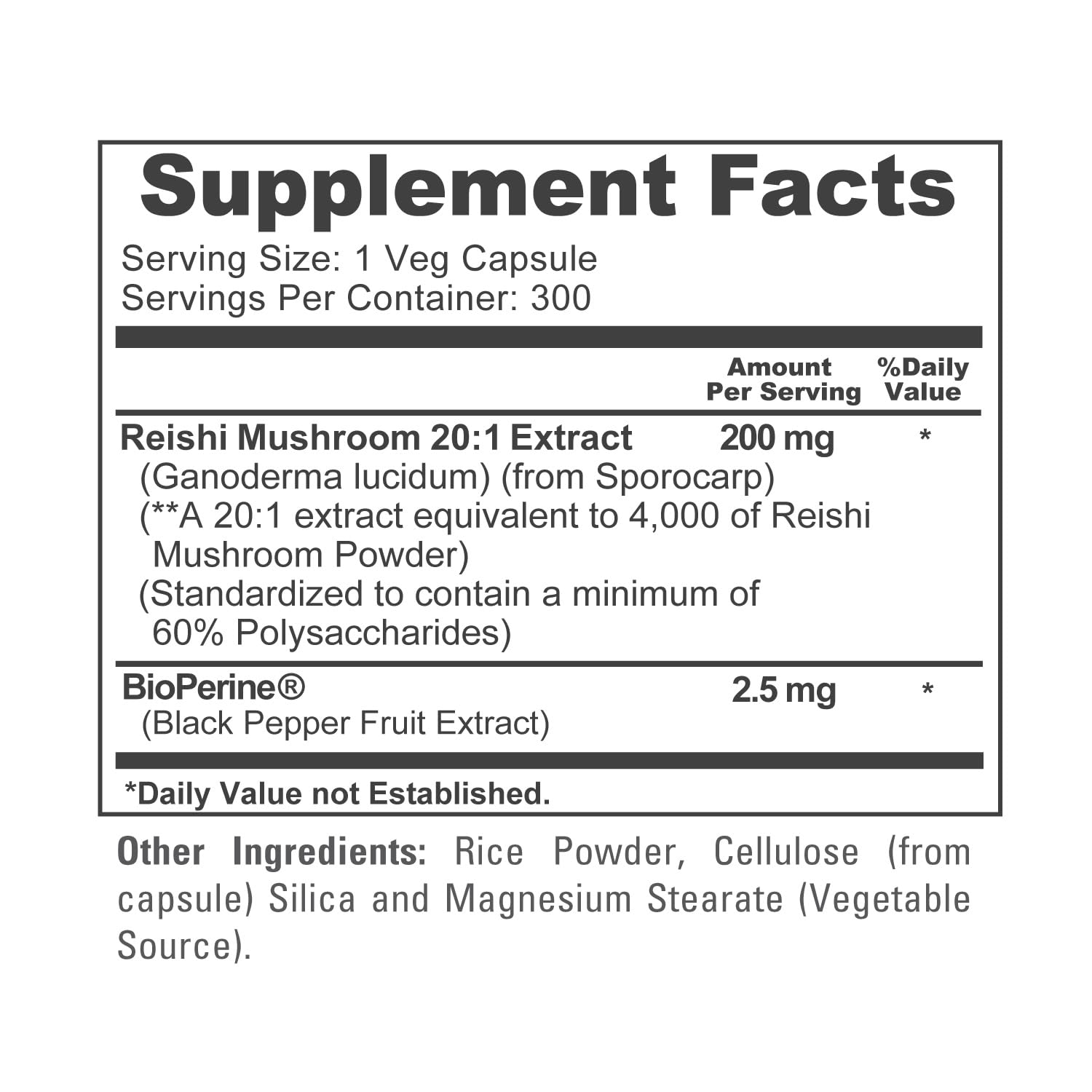 NusaPure Reishi Mushroom Extract 20:1 Extract, 200 mg Equivalent to 4000mg per Capsule 300 Veggie Caps Vegan, Non-GMO, Vegan NusaPureAu supplements