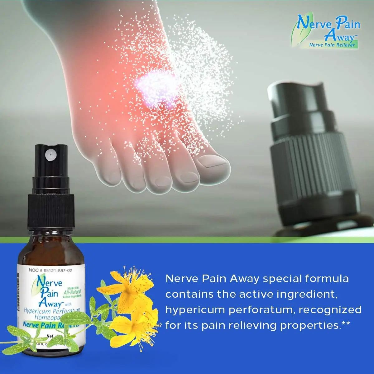 Nerve Pain Away – Homeopathic Topical Spray for Temporary Nerve Pain Relief in Hands and Feet Nerve Pain AwayAu supplements