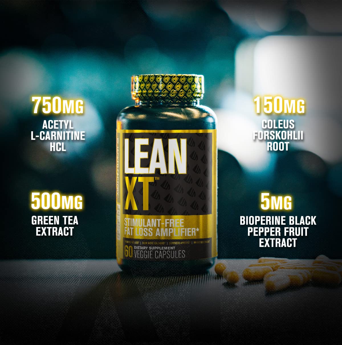 Lean-XT Caffeine Free Fat Burner - Non Stim Weight Loss Supplement, Appetite Suppressant Jacked FactoryAu supplements