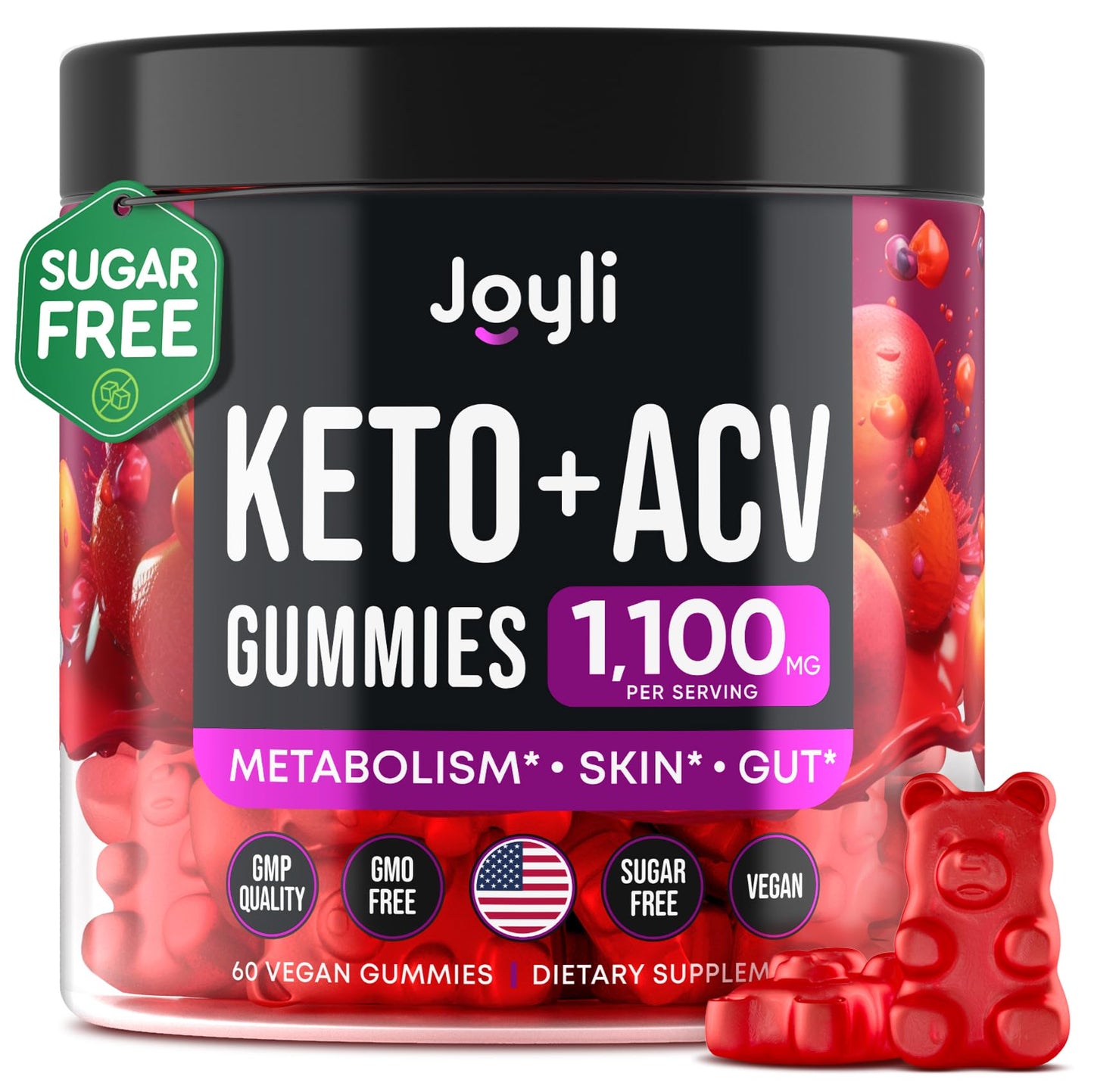 Advanced Keto ACV Gummies - ACV Keto Gummies - with Garcinia Cambogia - Water Loss Keto Gummy JOYLI NutritionUS supplements