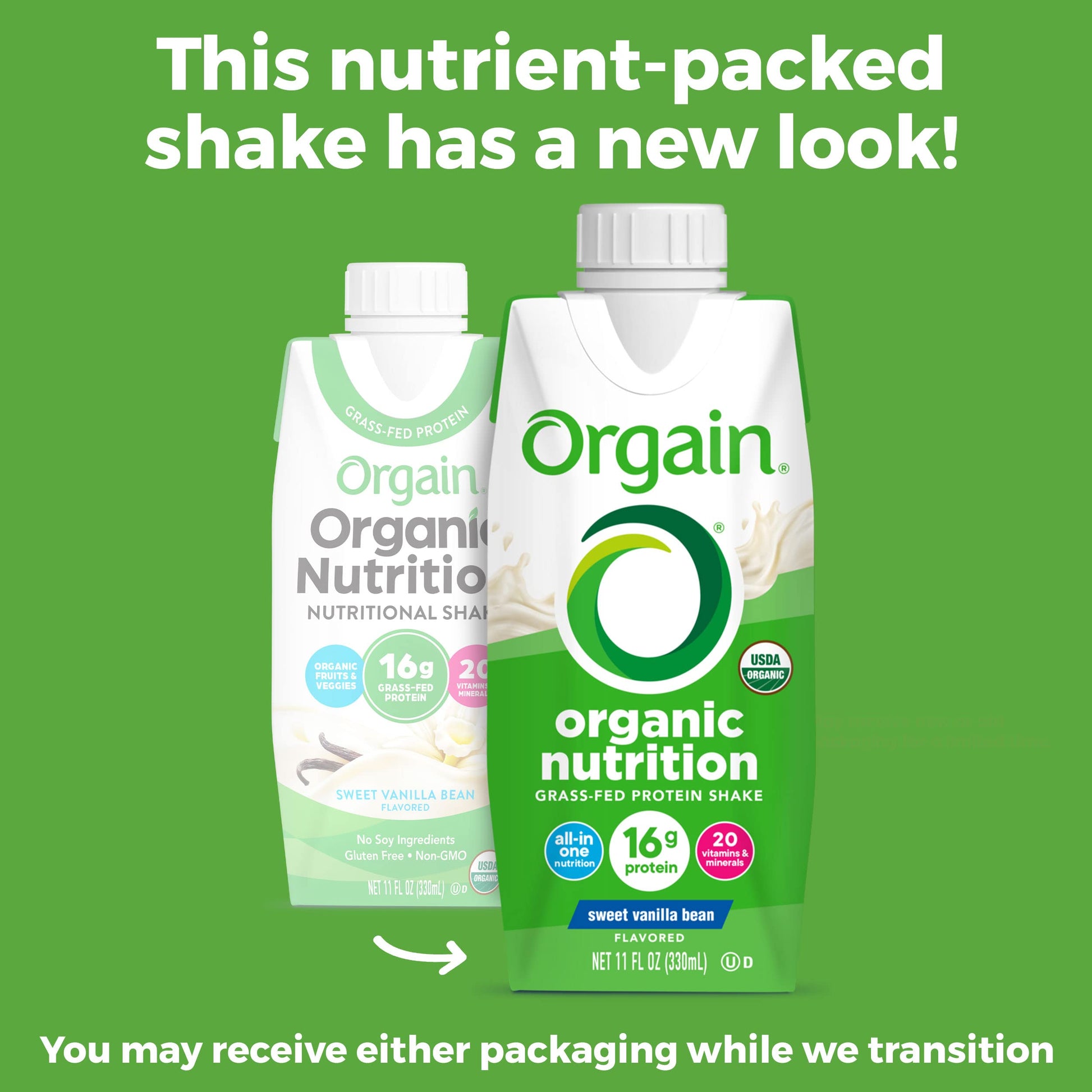 Orgain Organic Nutritional Protein Shake, Vanilla Bean - 16g Grass Fed Whey Protein OrgainAu supplements
