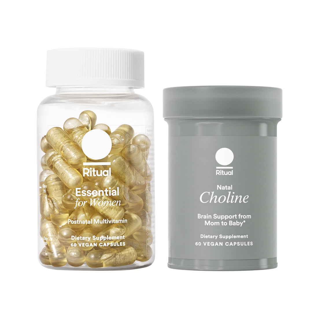 Ritual Postnatal Mom-to-Baby Set, Postpartum Multivitamin and Natal Choline Supplements, Supports Lactation, Immune Function, and Baby's Cognitive Function RitualUS supplements