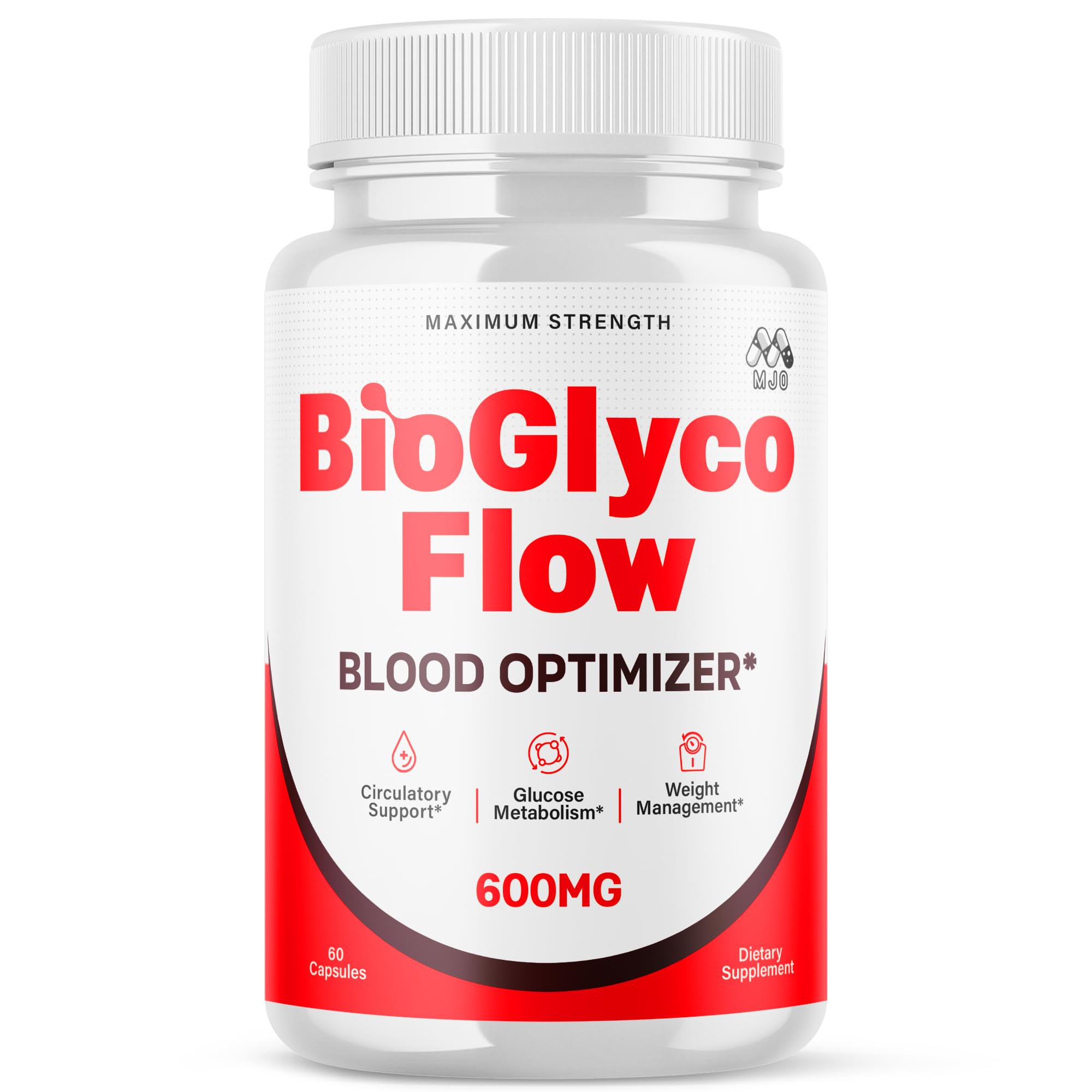 BioGlyco Flow Capsules, Official BioGlyco Flow Pills with All Natural Ingredients, Advanced Overall Health & Wellness Support in a Vitamin Supplement with Maximum Strength Multivitamins (60 Capsules) MJOAu supplements